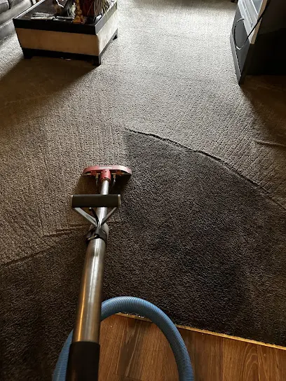 Technician extracting standing water from a Bedford, TX floor